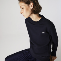 拉科斯特 LACOSTE 经典纯色圆领长袖袖女式T恤卫衣 SF2133 38 黑