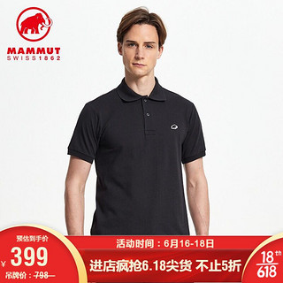 MAMMUT(锅具) MAMMUT猛犸象Matrix男士轻质透气速干户外短袖时尚运动上衣Polo衫 黑色 欧码-S