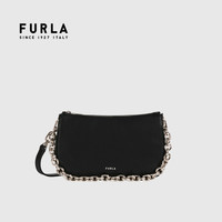 芙拉 FURLA 21FW秋冬 奢侈品 MOON系列小号女士黑色单肩斜跨包