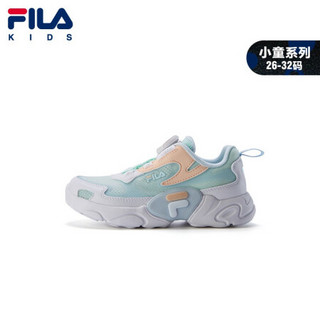 FILA KIDS童鞋女童跑鞋2021夏季新款儿童女宝宝运动鞋子网鞋透气（绑款）K14G131102 桃子酱色/朴雾嫩绿-PG 29码/内长18.0cm