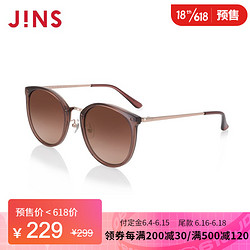 JINS 睛姿 太阳镜个性墨镜优雅复古简约华丽防紫外线眼镜URF20S125 02红棕色