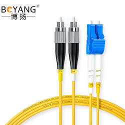 BOYANG 博扬 BY-5532S 电信级光纤跳线尾纤 5米LC-FC(UPC) 单模双工 Φ2.0跳纤光纤线网线