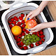 BB多功能可折叠菜板三合一家用 洗菜盆沥水篮户外便携切菜砧板