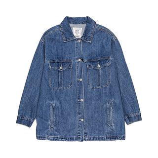 女款潮流百搭夹克 M 蓝色