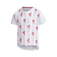 adidas 阿迪达斯 夏季女小童装圆领透气训练运动短袖T恤FM9811