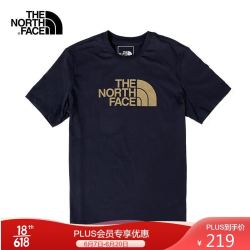 THE NORTH FACE 北面 短袖男TheNorthFace户外休闲舒适透气圆领半袖21春夏棉t恤 4U8Z RG1 XL