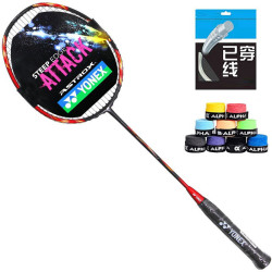 YONEX 尤尼克斯 羽毛球拍比赛进攻型5U全碳素单拍天斧ASTROX 21S火釉红已穿线24磅附手胶