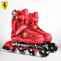 Ferrari 法拉利 溜冰鞋 全闪轮滑鞋 红色