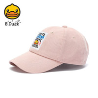 B.duck小黄鸭帽子男女韩版百搭棒球帽学生出游防晒遮阳鸭舌帽 粉色 57cm
