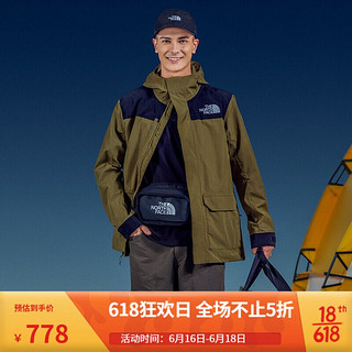 THE NORTH FACE 北面 TheNorthFace北面冲锋衣男户外防水透气上新4U8P 37U/绿色 L