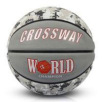 CROSSWAY 克洛斯威 篮球7号球比赛训练专用室内室外水泥地通用吸湿PU篮球 L590 灰色L590 7号球