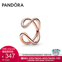 PANDORA 潘多拉 Pandora潘多拉玫瑰金色永恒符号开口式戒指188882C01礼物 永恒符号 52mm