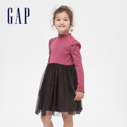 Gap 盖璞 女童 长袖连衣裙
