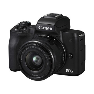 Canon 佳能 EOS M50 APS-C画幅 微单相机 黑色 EF-M 15-45mm F3.5 IS STM 变焦镜头 单头套机