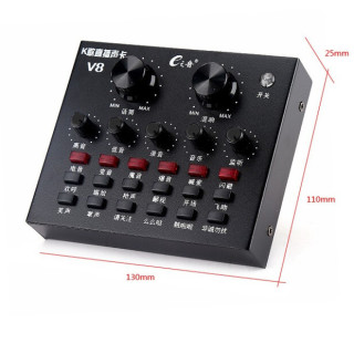 e之音 v8 手机声卡 e300 麦克风 黑色