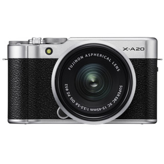 FUJIFILM 富士 X-A20 APS-C画幅 微单相机 银黑色 15-45mm F3.5 OIS PZ 变焦镜头 单头套机