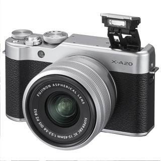 FUJIFILM 富士 X-A20 APS-C画幅 微单相机 银黑色 15-45mm F3.5 OIS PZ 变焦镜头 单头套机