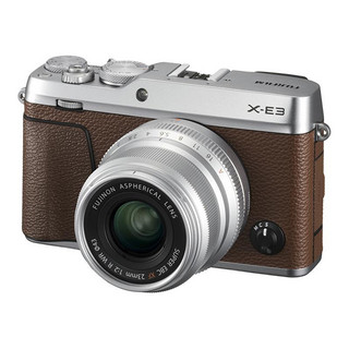 FUJIFILM 富士 X-E3 APS-C画幅 微单相机 棕色 XF 23mm F2.0 R WR 定焦镜头 单头套机