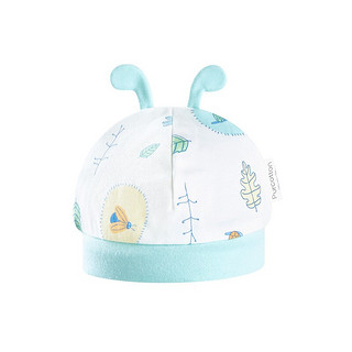 Purcotton 全棉时代 婴儿针织卡通帽宝宝帽子遮阳新生儿胎帽防晒帽儿童 蜗牛38-40cm