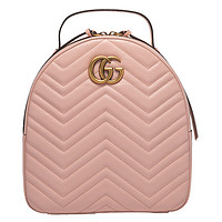GUCCI 古驰 GG Marmont系列 女士双肩包 476671 DTDHT 5909 粉色