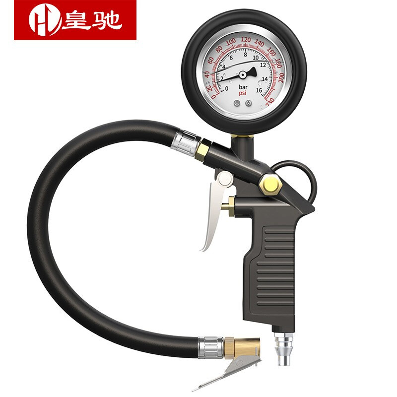 皇驰 油浸式胎压计胎压表轮胎气压表可放气胎压监测气压计轮胎压力表