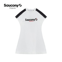 saucony 索康尼 Saucony索康尼官方正品简约印花LOGO运动时尚休闲针织连衣裙女裙