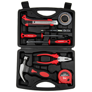 WORKPRO 万克宝 W00010002N 家用工具箱套装 9件套