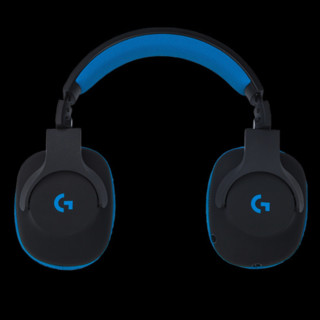 logitech 罗技 G233 耳罩式头戴式降噪有线耳机 蓝黑色 3.5mm