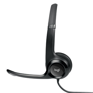 logitech 罗技 H390 耳罩式头戴式降噪有线耳机 黑色 USB口