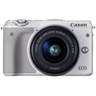 Canon 佳能 EOS M3 APS-C画幅 微单相机 白色 EF-M 15-45mm F3.5 IS STM 单头套机