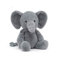 jELLYCAT 邦尼兔 Jellycat 尼巴斯小象系列 柔软毛绒玩具公仔 灰色小象 小号 25cm
