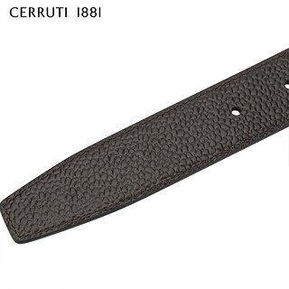 CERRUTI 1881男士商务皮带金属头简约休闲牛皮时尚腰带C38B210121-瑕疵 黑色 115cm