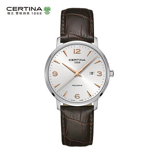 CERTINA 雪铁纳 旗舰店瑞士手表 卡门系列 石英皮带男表 100M防水 C035.410.16.037.01