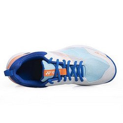 YONEX 尤尼克斯 官网YONEX尤尼克斯羽毛球鞋2021年新款 白蓝 SHB37EX 透气减震升级款 男女同款 （脚宽者推荐选大一码）