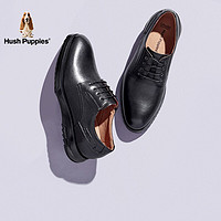 暇步士hush puppies皮鞋男士真皮系带时尚商务休闲鞋2020春季新品N2L01AM0 黑色 41