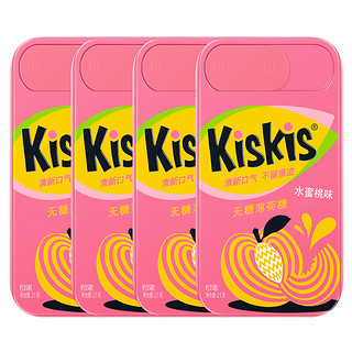 KisKis 酷滋 无糖薄荷糖 水蜜桃味 21g*4盒