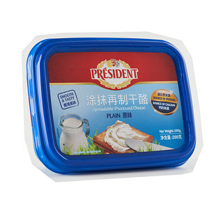 PRÉSIDENT 总统 President）总统涂抹再制干酪（原味）200g 早餐 面包 烘焙 蛋糕 甜品