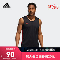adidas Originals 阿迪达斯官网 adidas 3G SPEE REV JRS 男装篮球运动背心DY6588 黑色/能量红 M(参考身高:179~185CM)