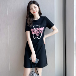 shezi奢姿2021夏季新款胖mm创意小熊字母印花大码女装胖妹妹百搭t恤