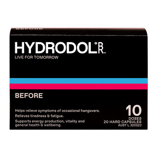 Hydrodol (舒醒)氨基酸解酒胶囊 20粒/盒 澳洲进口酒前食用养肝护肝