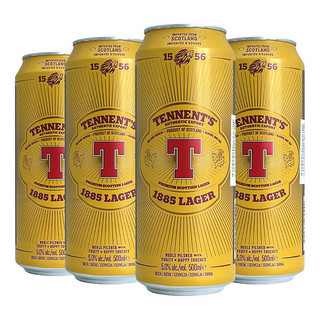 替牌（Tennent）啤酒听装500ml*4听 组合装  精酿啤酒 英国进口