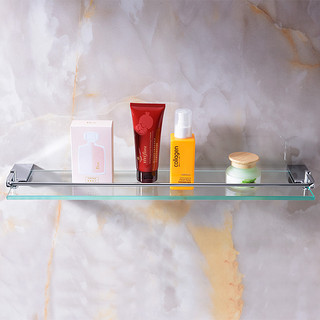 莱尔诗丹 全铜浴室卫生间钢化玻璃置物架 化妆品架 置物架 8053
