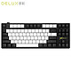 DeLUX 多彩 Delux KM13DS 有线无线游戏机械键盘红轴 双模可充电键盘 黑白森林