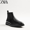 ZARA 12003620040 男士色切尔牛皮革短靴