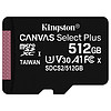 Kingston 金士顿 SDCS2系列 Micro-SD存储卡 512GB（UHS-I、V30、U3、A1）