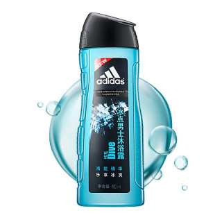 adidas 男士沐浴露洗发水洗面奶 250ml 清凉止痒保湿滋润 冰点