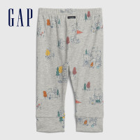 Gap 盖璞 婴儿童趣印花纯棉运动裤616719 春季新款可爱童装宝宝系绳长裤