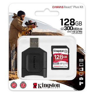 Kingston 金士顿 SDR2系列 SD存储卡 128GB（UHS-II、V90、U3)