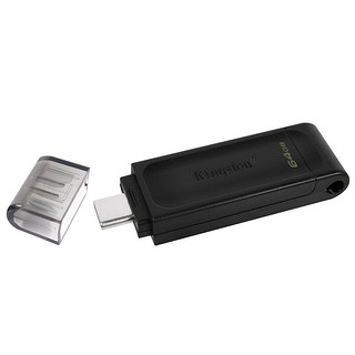 Kingston 金士顿 DT70 USB3.2 Gen1 U盘 黑色 64GB Type-C