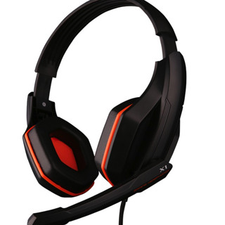 ovann 欧凡 X1 耳罩式头戴式有线耳机 黑橙色 3.5mm